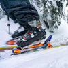 Ski Touring with a downhill ski boot and downhill ski bindings using Daymakers Alpine Adapter